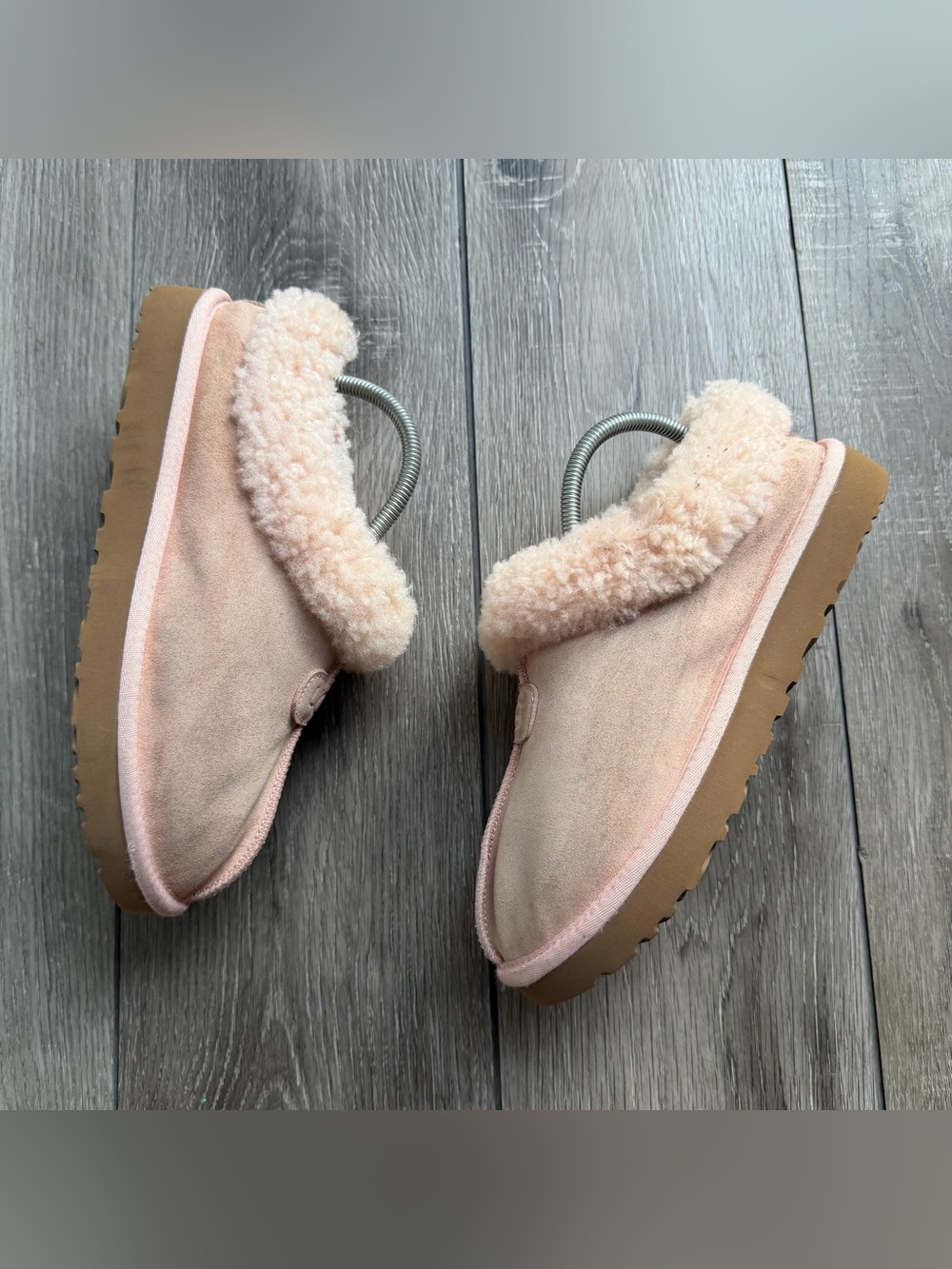UGG Women's Blush Pink Shearling Slip-On Clog
